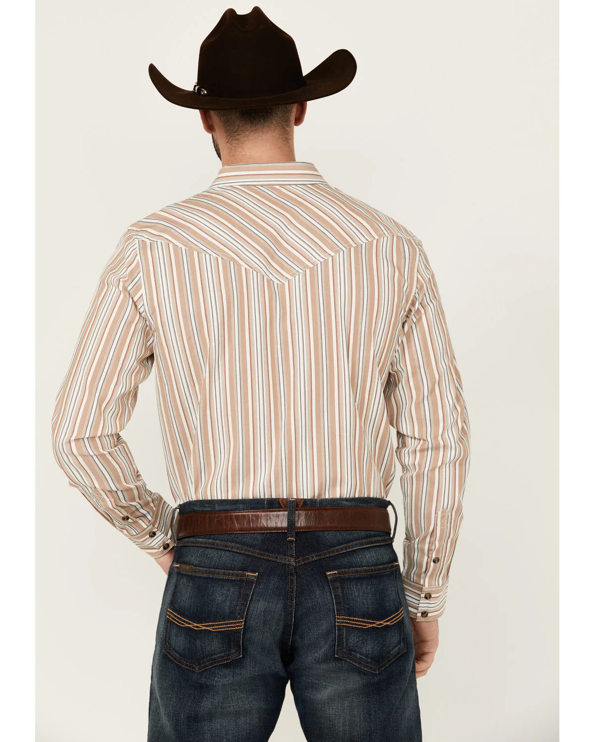 Cody James Men's Tough Guy Dobby Striped Print Long Sleeve Snap Western Shirt - Image 4