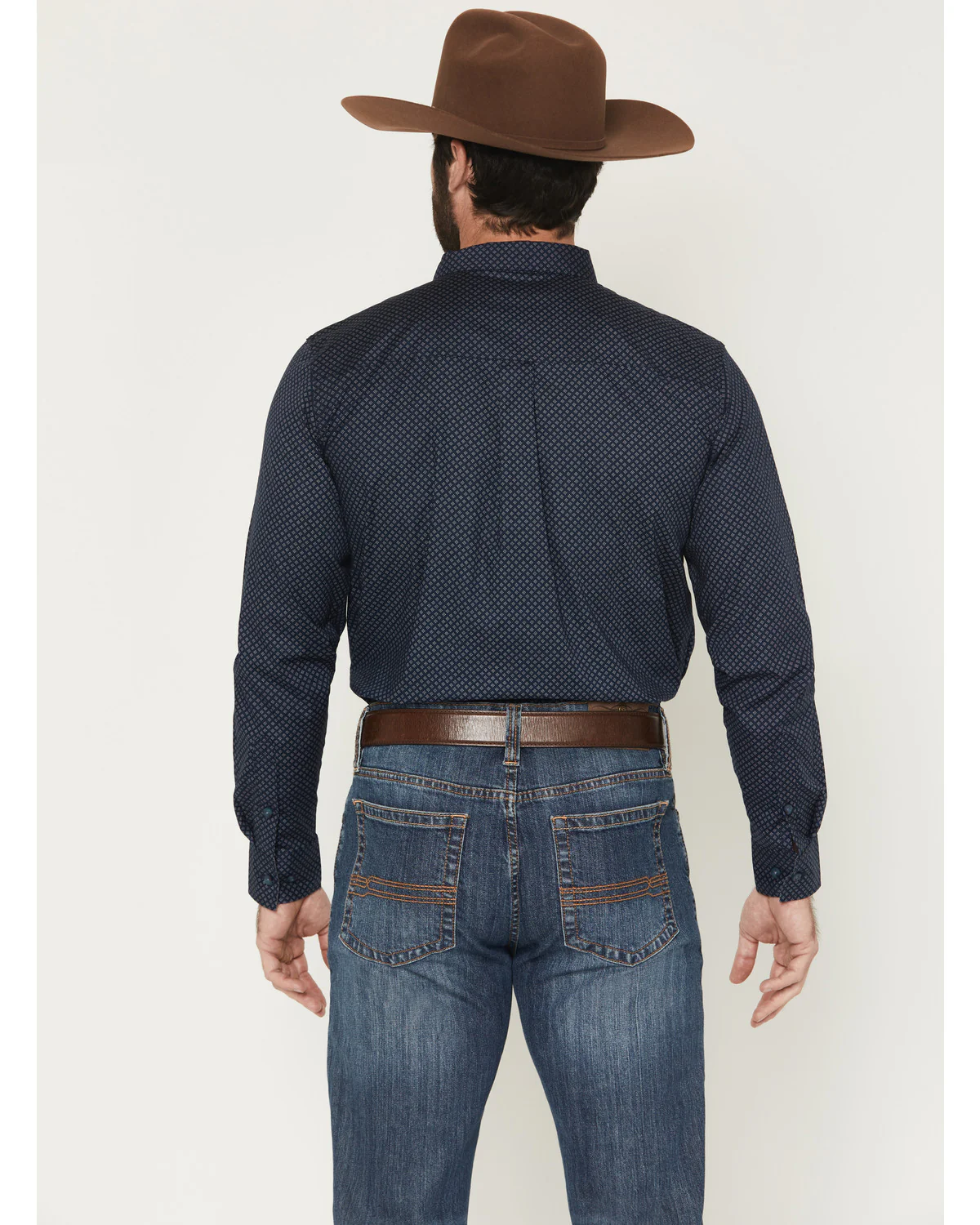 Cody James Men's Tripp Micro Geo Print Long Sleeve Button-Down Stretch Western Shirt - Image 4
