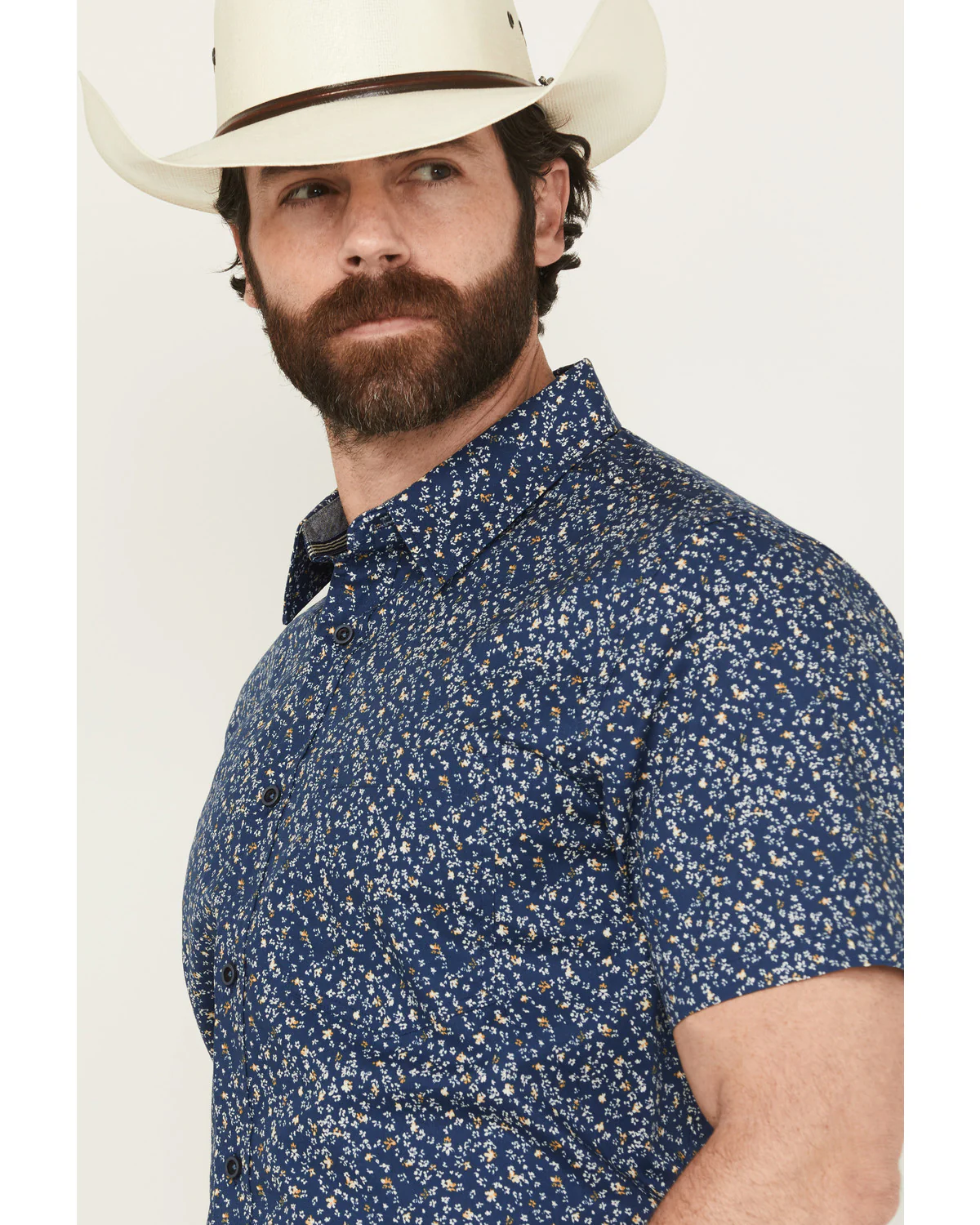 Cody James Men's Vanguard Floral Print Short Sleeve Button-Down Stretch Western Shirt - Image 2