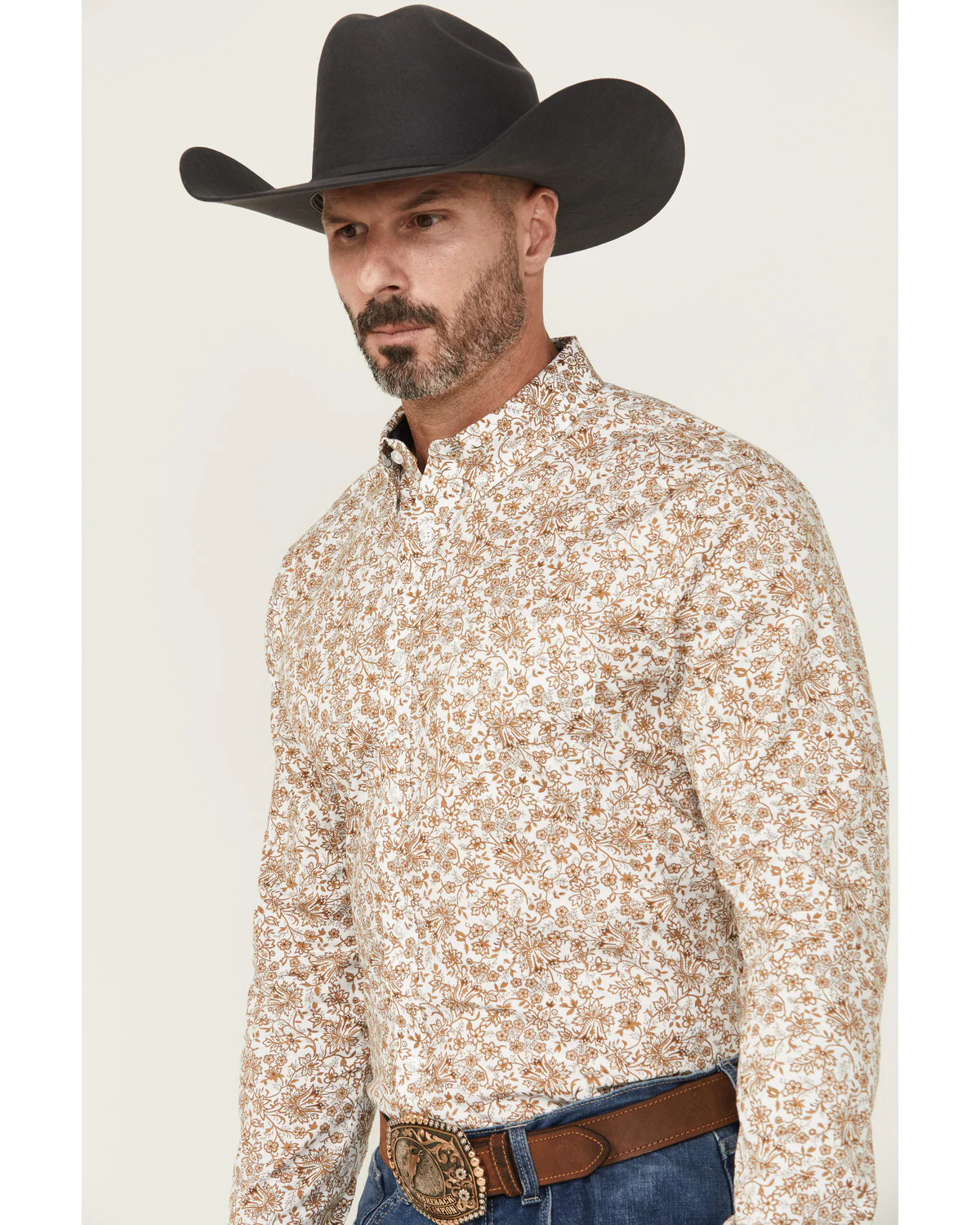 Cody James Men's Waylen Floral Print Long Sleeve Button-Down Stretch Western Shirt - Image 2