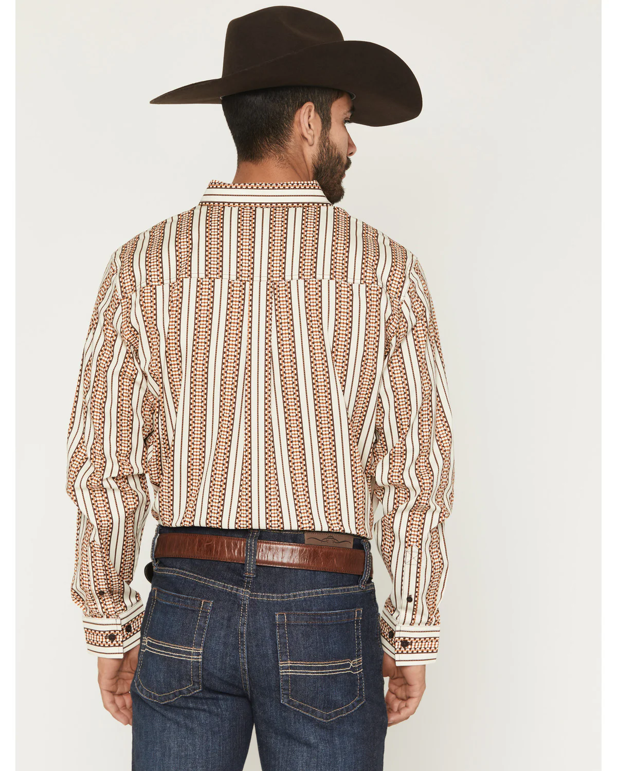 Cody James Men's Waylon Geo Stripe Print Long Sleeve Button-Down Stretch Western Shirt - Image 4
