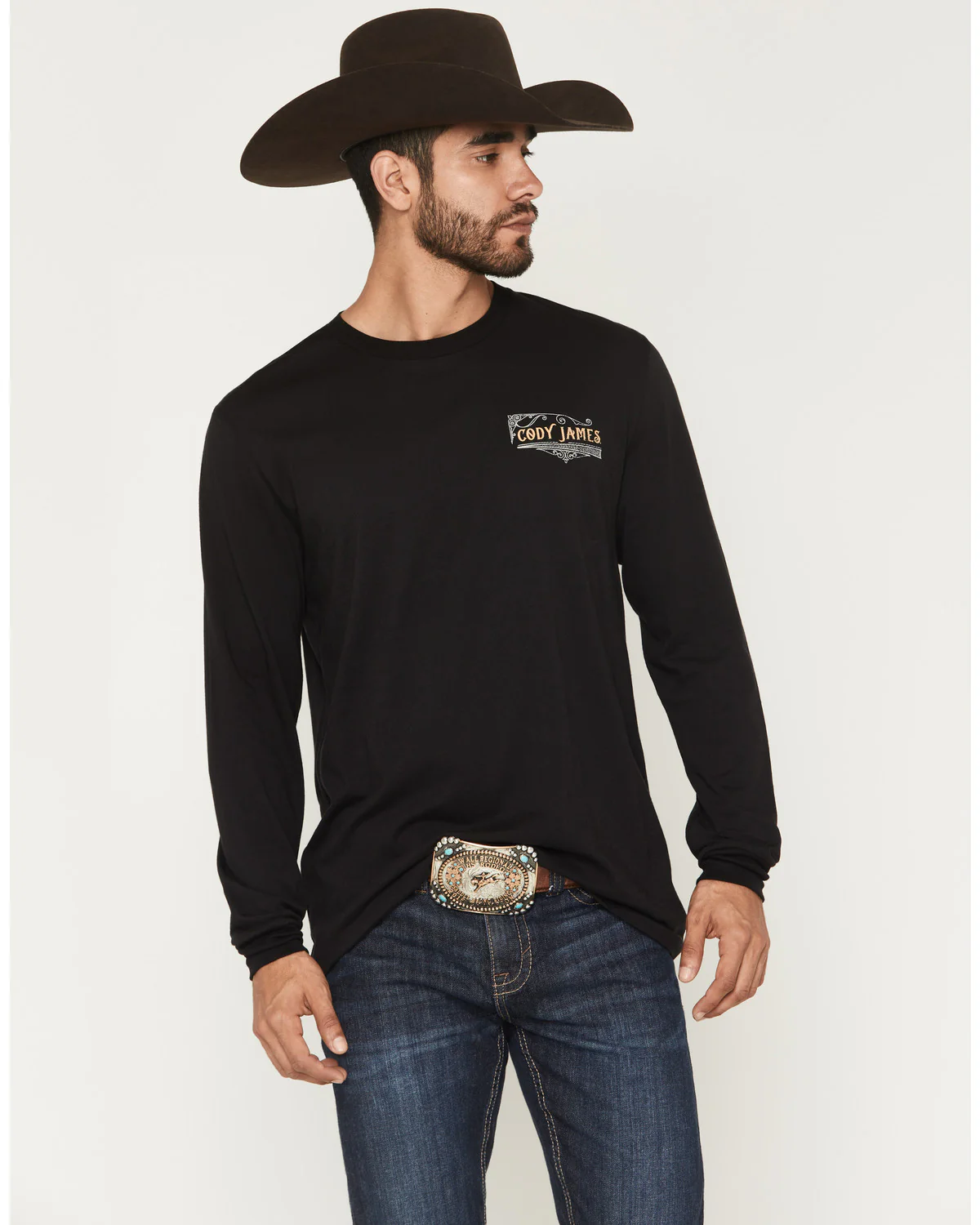 Cody James Men's Whiskey Verbiage Long Sleeve Graphic T-Shirt - Image 2