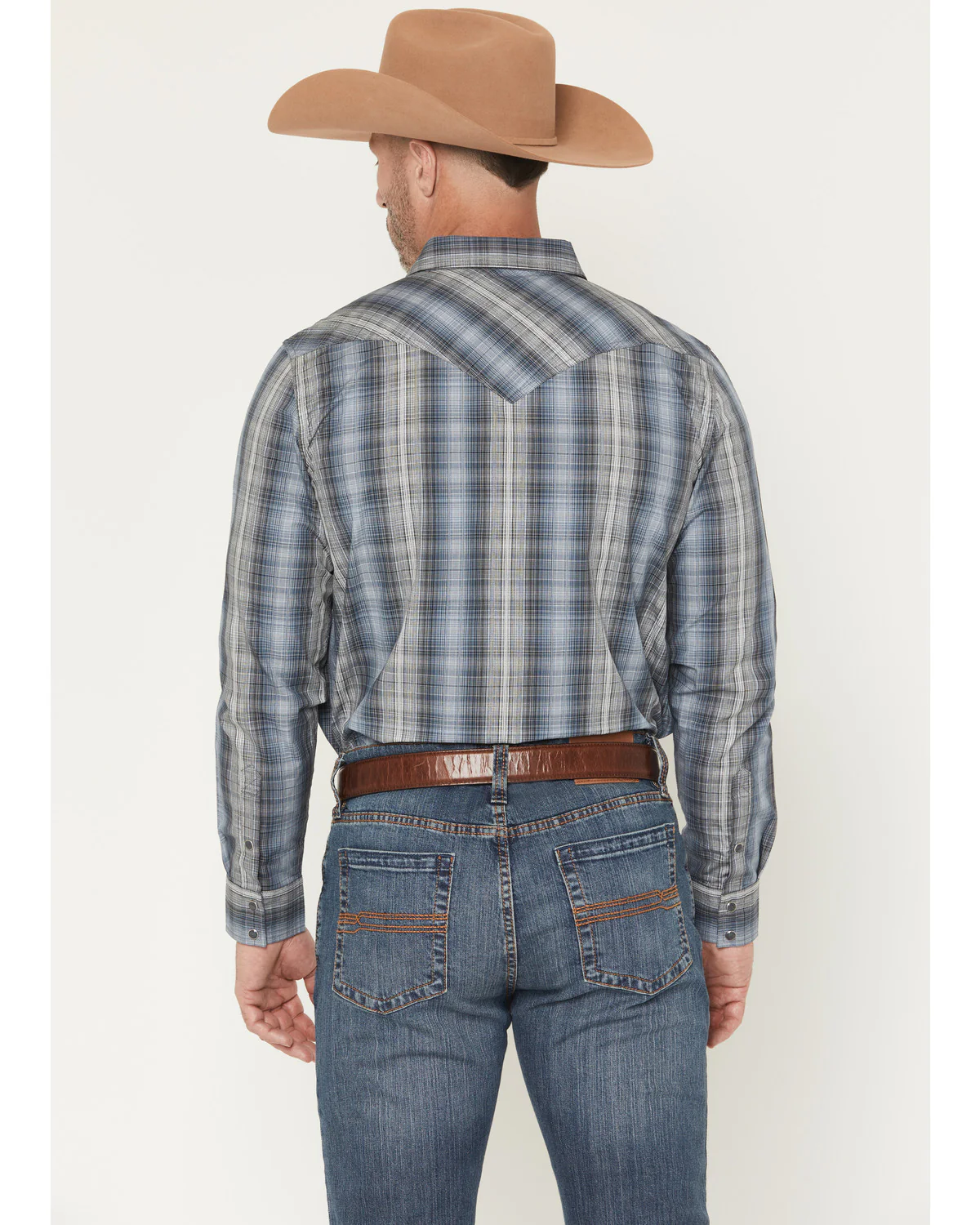 Cody James Men's Wild Creek Plaid Print Long Sleeve Snap Western Shirt - Image 4