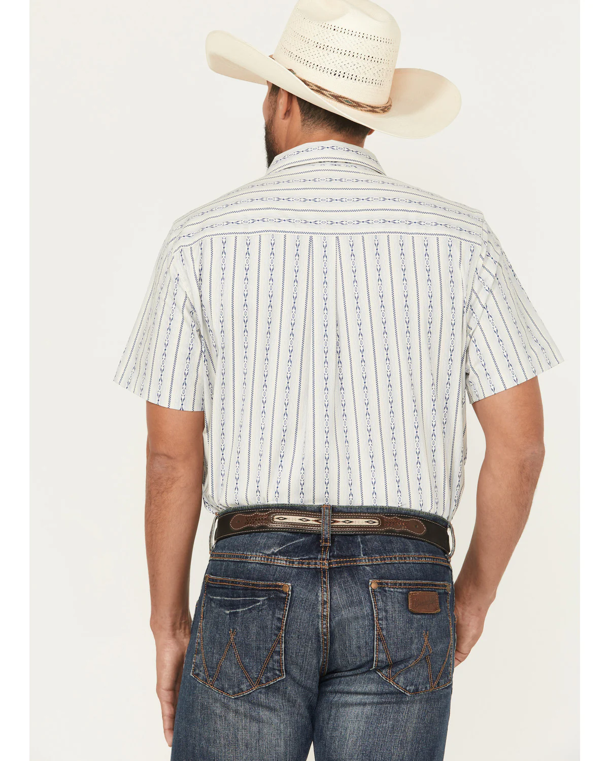 Cody James Men's Wild West Rhythms Southwestern Striped Short Sleeve Button-Down Stretch Western Shirt - Image 4