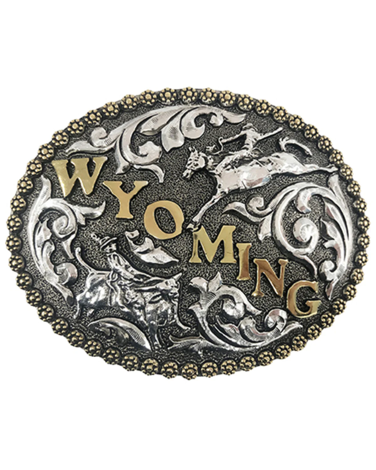 Cody James Wyoming Bronco & Bull Riders Belt Buckle