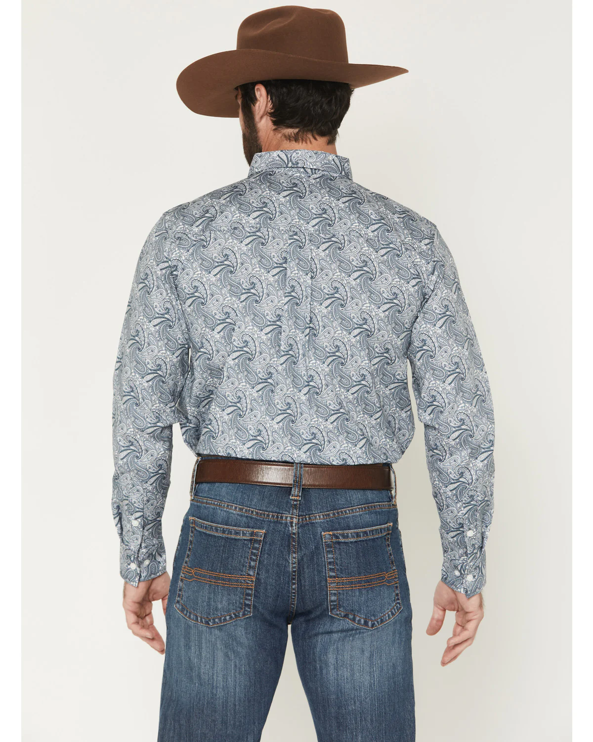 Cody James Men's Zeke Paisley Print Long Sleeve Button-Down Stretch Western Shirt - Image 4