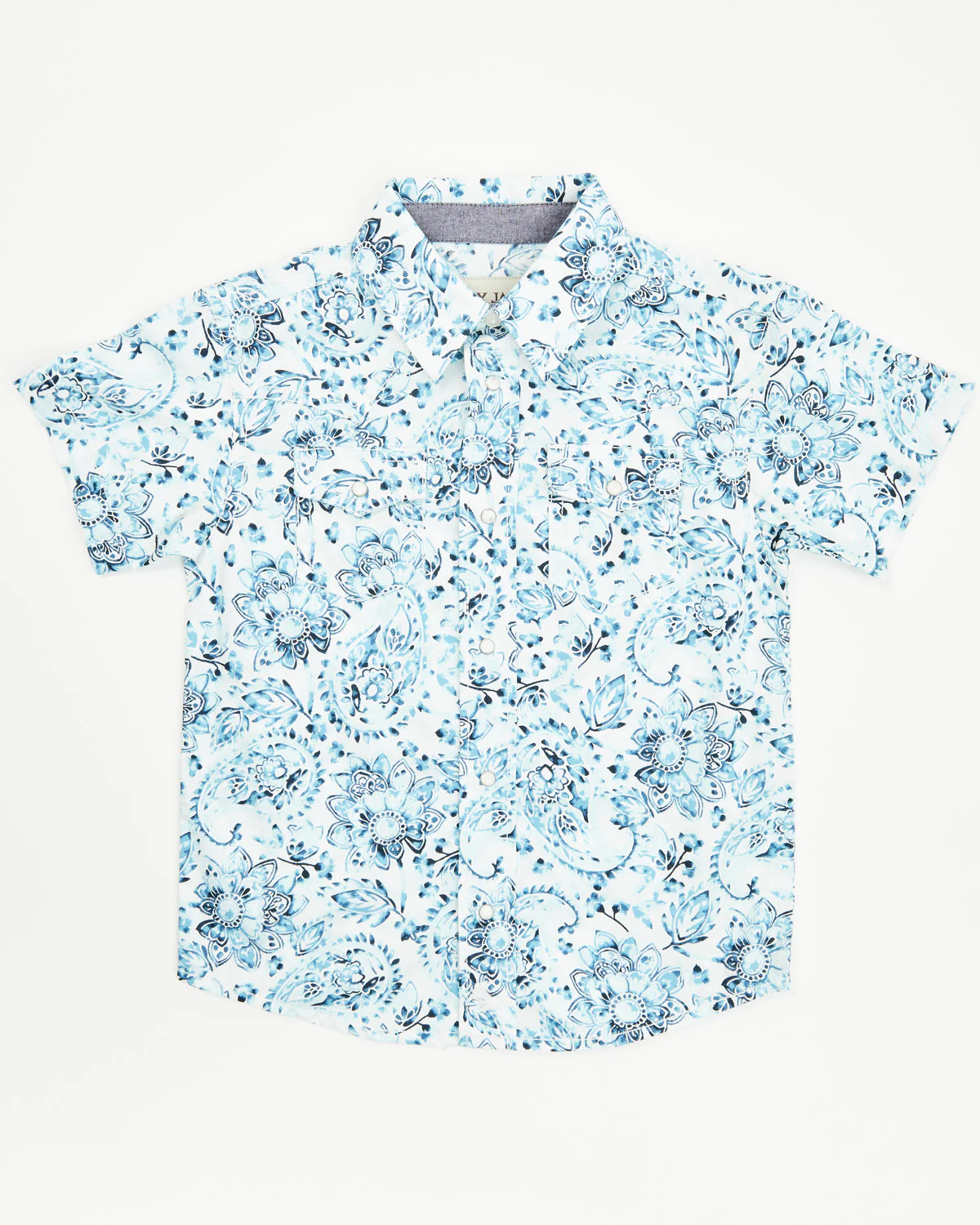 Cody James Toddler Boys' Frontier Threads Paisley Print Short Sleeve Snap Western Shirt